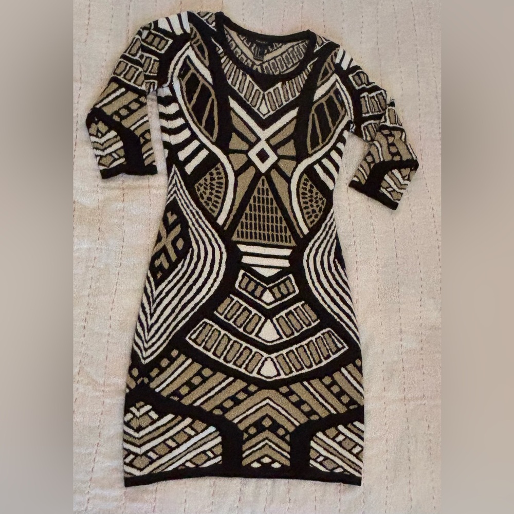 Forever 21 Geometric Dress - Black and gold